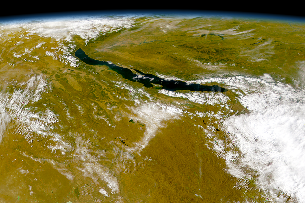 Bajkál-tó az OrbView-2 műholdfelvételén
Forrás: commons.wikimedia.org
Szerző: NASA/Goddard