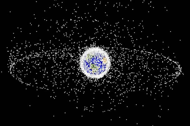 Űrszemét gyűrű a Föld körül
Forrás: wikipedia.org
Szerző: Srbauer / NASA Orbital Debris Program Office, photo gallery