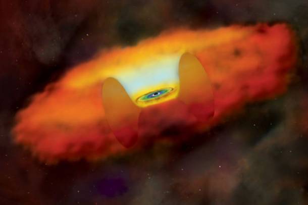 Nagyon nagy tömegű (szupernagy vagy szupermasszív) fekete lyuk
Forrás: NASA
Szerző: M.Weiss.