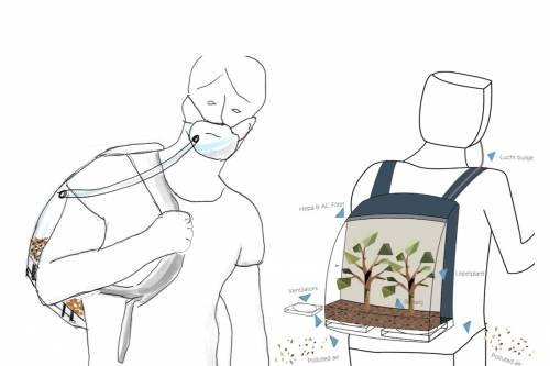 Légtisztító "növényi hátizsákot" tervezett egy holland diák