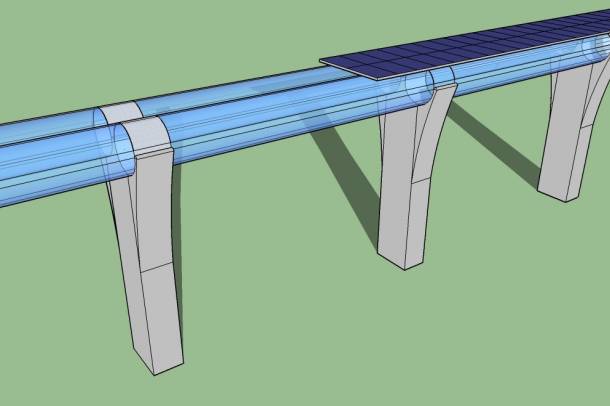 A Hyperloop-pálya terve
Forrás: wikipedia.org