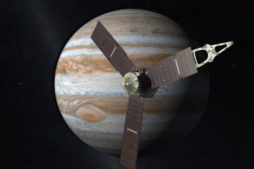 Első felvételét küldte a Jupiterről a Juno űrszonda pályára állása óta