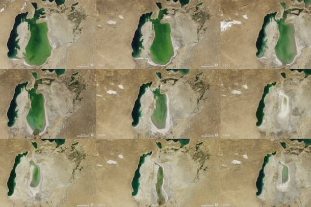 Az Aral-tó eltűnése
Forrás: svs.gsfc.nasa.gov
Szerző: NASA