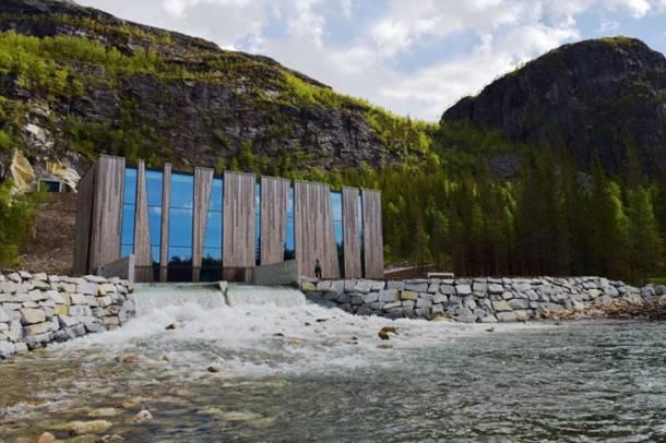 Ovre Forsland, a világ egyik legszebb vízerőműve. Tervező: Stein Hamre Arkitektkontor As
Forrás: www.shaas.no