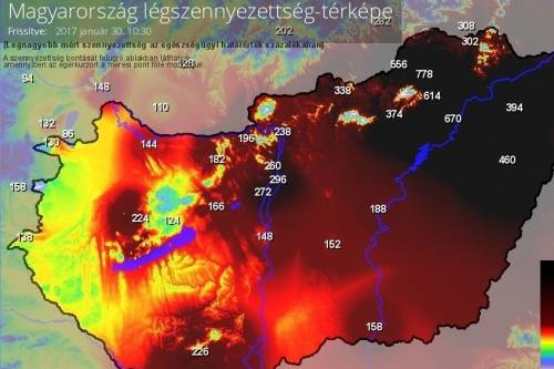 Ismét több településen, köztük Budapesten veszélyes a levegő minősége
