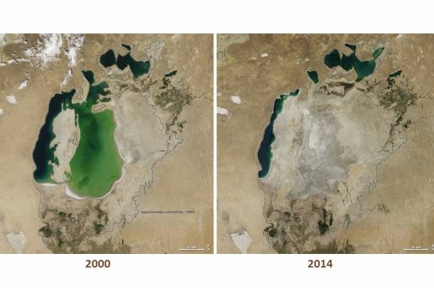 Aral-tó kiszáradása
Forrás: www.flickr.com
Szerző: NASA