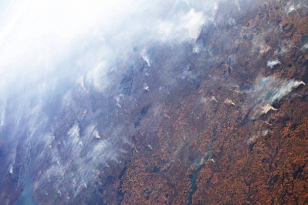 Az égő amazonasi erdő az űrállomásról készített felvételen, 400 km-re a Földtől 2019. augusztus 24-én
Forrás: www.esa.int
Szerző: ESA/NASA–L. Parmitano