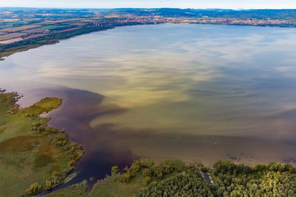 Algafoltok a Balatonon a Zala folyó torkolatánál 2019. szeptember 11-én
Forrás: mti.hu
Szerző: Varga György