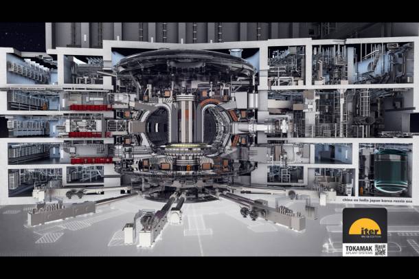 Az ITER fúziós erőmű keresztmetszete
Forrás: www.flickr.com
Szerző: Oak Ridge National Laboratory