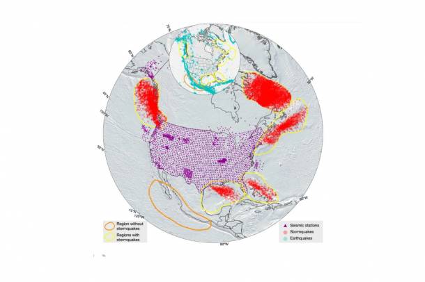 Viharrengések (pirossal jelölve) a világon
Forrás: agupubs.onlinelibrary.wiley.com
Szerző: Geophysical Research Letters