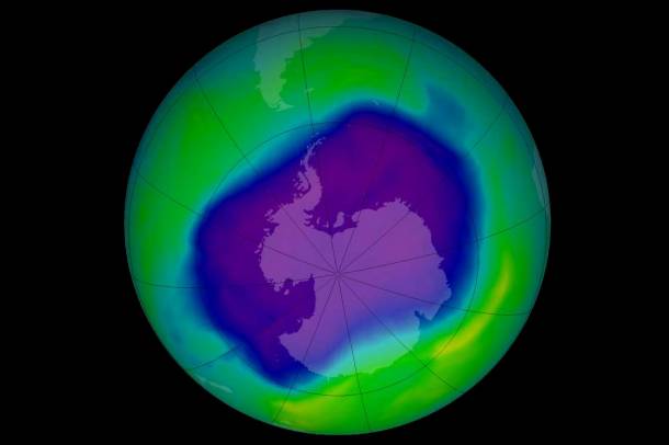 Az ózonlyuk kiterjedése 2006 szeptemberében rekordméretű volt
Forrás: commons.wikimedia.org
Szerző: NASA